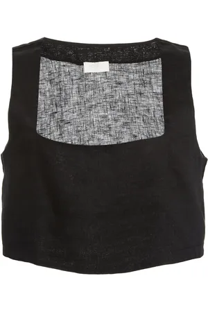 POSSE Exclusive Alice Linen Crop Top