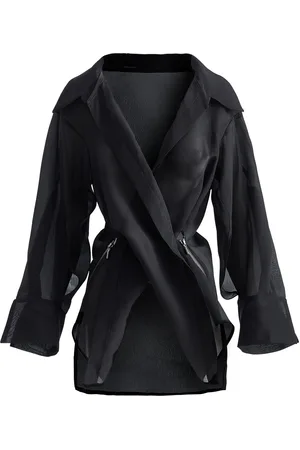MATICEVSKI Phormium Zip-Detailed Silk Crepe De Chine Organza Top