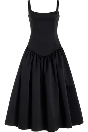 De La Vali Lola Satin Twill Midi Dress