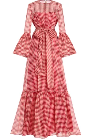 VALENTINO GARAVANI Houndstooth Silk Gown