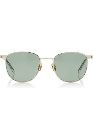 Saint Laurent Round-Frame Metal Sunglasses