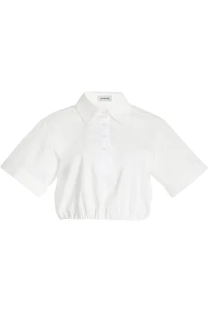 Simkhai Nicky Cropped Cotton Poplin Shirt