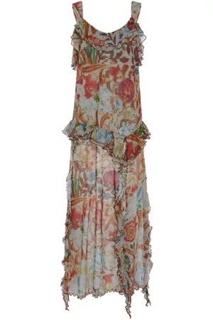 SIEDRES Exclusive Chilas Ruffled Crepe Maxi Dress