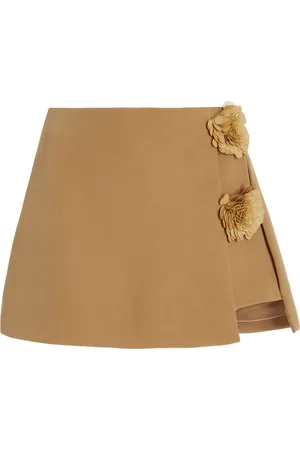 ALEXIS Susie Floral-Appliquéd Crepe Mini Skirt
