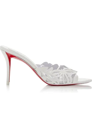 Christian Louboutin Apostropha 80mm Cutout Patent Leather Mules