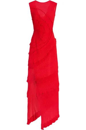 GEORGIA HARDINGE Exclusive Opal Ruffled Plissé Jersey Maxi Dress