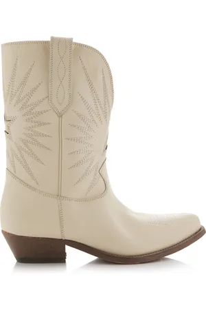 Golden Goose Wish Star Embroidered Leather Western Boots
