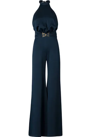 Silvia Tcherassi Kaeda Satin Halter Jumpsuit