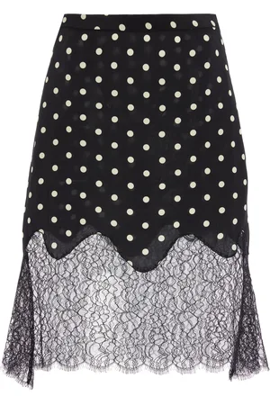 FRANCOISE Exclusive Stevie Lace-Trimmed Silk Crepe Mini Skirt