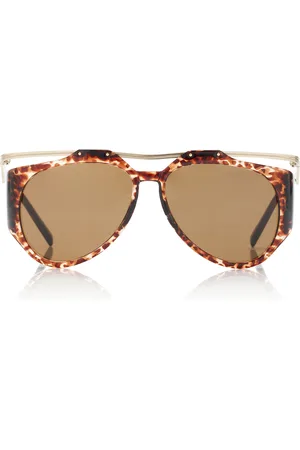 Saint Laurent Amelia Aviator Metal Sunglasses
