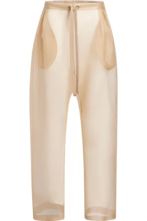 Khaite Trenton Silk-Organza Drawstring Pants