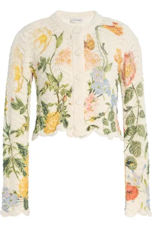 Cara Cara Jolene Cropped Knitted Cotton Cardigan