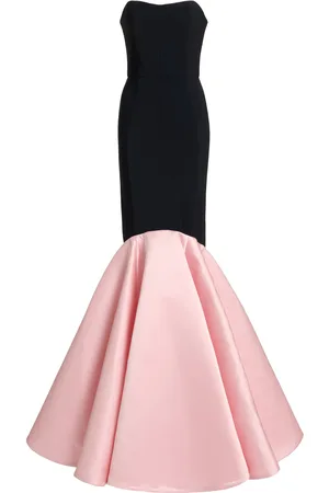 GRETA CONSTANTINE Morowa Corset Pleated Gown