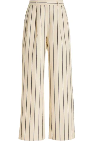 Jenni Kayne Jones Striped Cotton-Blend Wide-Leg Pants