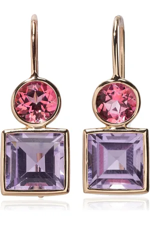Lizzie Fortunato Exclusive Pastille Pink Topaz and Amethyst Drop Earrings