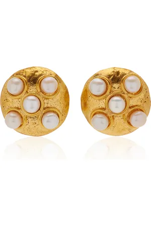 Sylvia Toledano Theodora 22K -Plated Pearl Earrings