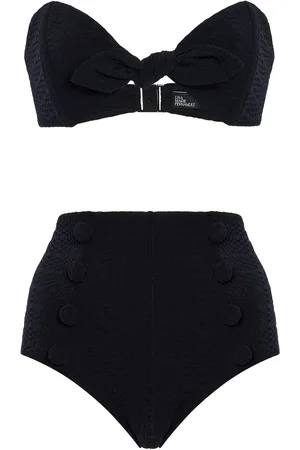 Lisa Marie Fernandez Poppy Seersucker High-Waist Bikini