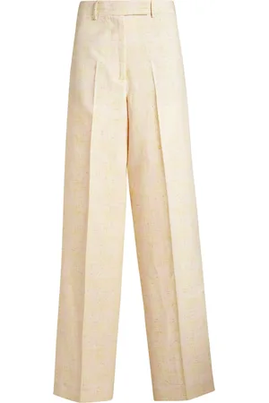 Etro Linen-Blend Wide-Leg Pants