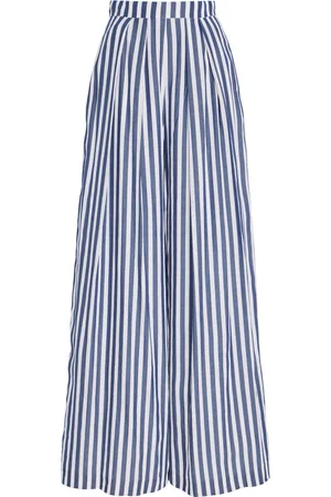 MARTIN GRANT Striped Wide-Leg Pants