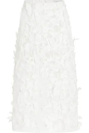 Simkhai Ambrosia Floral Guipure Lace Midi Skirt