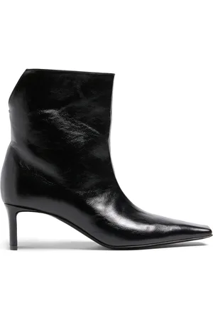 Khaite Ona Leather Ankle Boots
