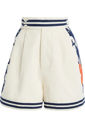 ALÉMAIS Marine High-Waisted Organic Cotton Shorts