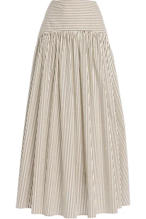 Staud Procida Striped Cotton Skirt