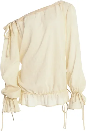 Mirror Palais Botticelli Wrinkled-Cotton Micro Dress