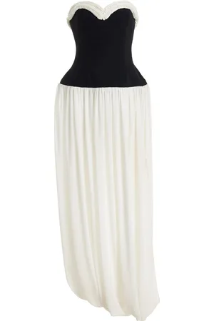 Simkhai Augusta Two-Tone Bustier Midi Dress