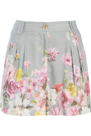 AJE Romantica -Print Linen-Blend Shorts