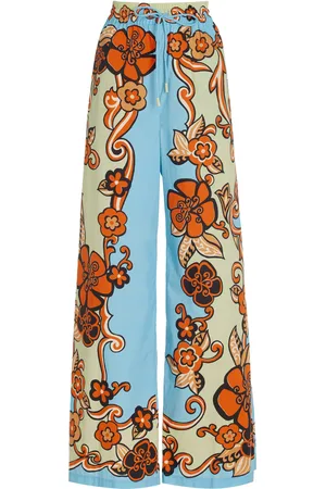 ALÉMAIS Ondine Printed Organic Cotton Wide-Leg Pants