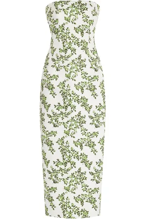 EMILIA WICKSTEAD Leila Strapless Taffeta Midi Dress