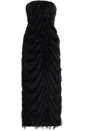 E.stott Alana Fil Coupe Organza Midi Dress