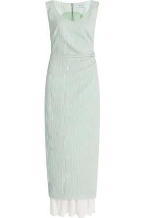 Anna Quan Olivia Crinkled Cotton-Blend Maxi Dress