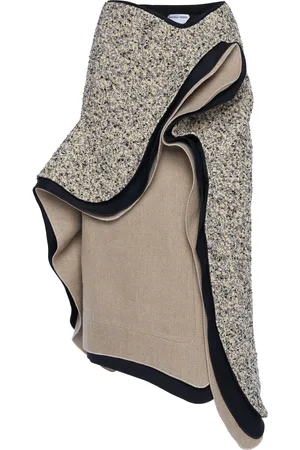 Bottega Veneta Layered Cotton-Blend Midi Skirt