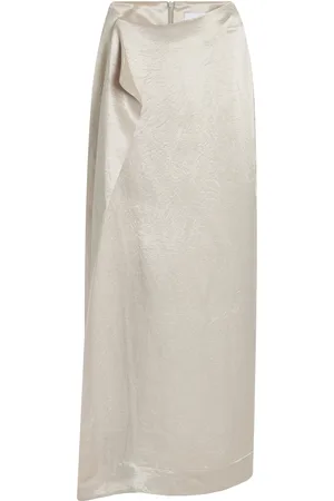 Bondi Born Kobe Wrapped Satin Maxi Skirt
