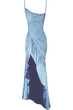 GEORGIA HARDINGE Celestial Shirred Satin Midi Dress