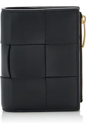 Bottega Veneta Cassette Small Bi-Fold Intreccio Leather Wallet