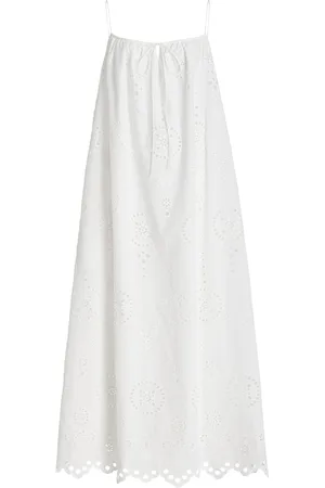 MATTEAU Broderie Cotton Midi Dress