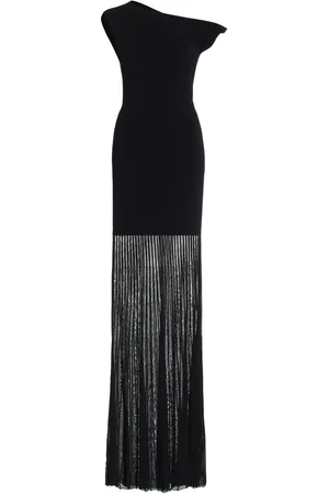 SIR Indigo Twist Paneled Crepe And Chiffon Maxi Dress