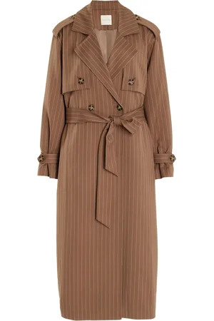 Favorite Daughter Exclusive Charles Pinstripe Trench Coat