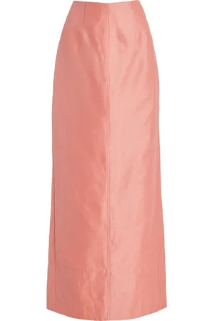 AJE Mary Linen-Blend Column Maxi Skirt