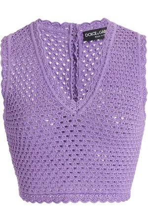 Dolce & Gabbana Crocheted Cotton Crop Top