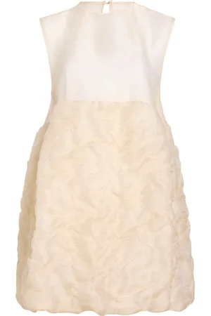 Khaite Blair Linen-Silk Gauze Mini Dress