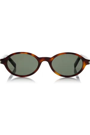 Saint Laurent Jeanne Round-Frame Acetate Sunglasses