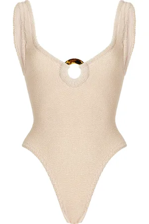 Hunza G Celine Seersucker One-Piece Swimsuit