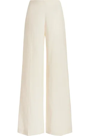 The Row Foulard Wool-Silk-Linen Wide-Leg Pants