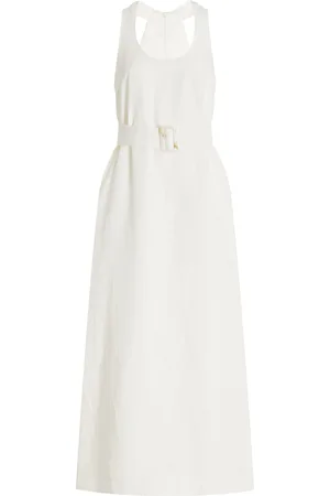 Matthew Bruch Linen-Blend Midi Tank Dress