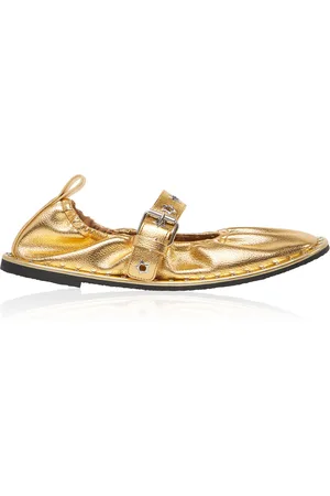 Stella McCartney Falabella Metallic Eco-Leather Flats