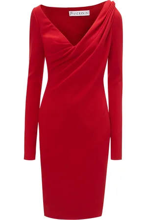 J.W.Anderson Draped Crepe Midi Dress